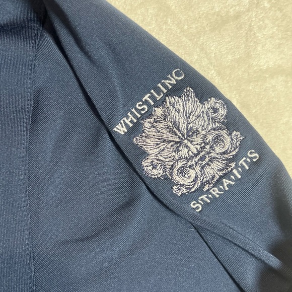 Puma Whistling Straights Size Large Two-Tone Navy and White Windbreaker - Picture 3 of 7